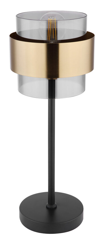 MILLEY Tischlampe goldfarben, schwarz 155, D/H: 18 x 47 cm, Glas, Metall – Bild 3
