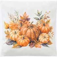 Kissenhülle mit Herbstmotiv, ca. 40x40 cm