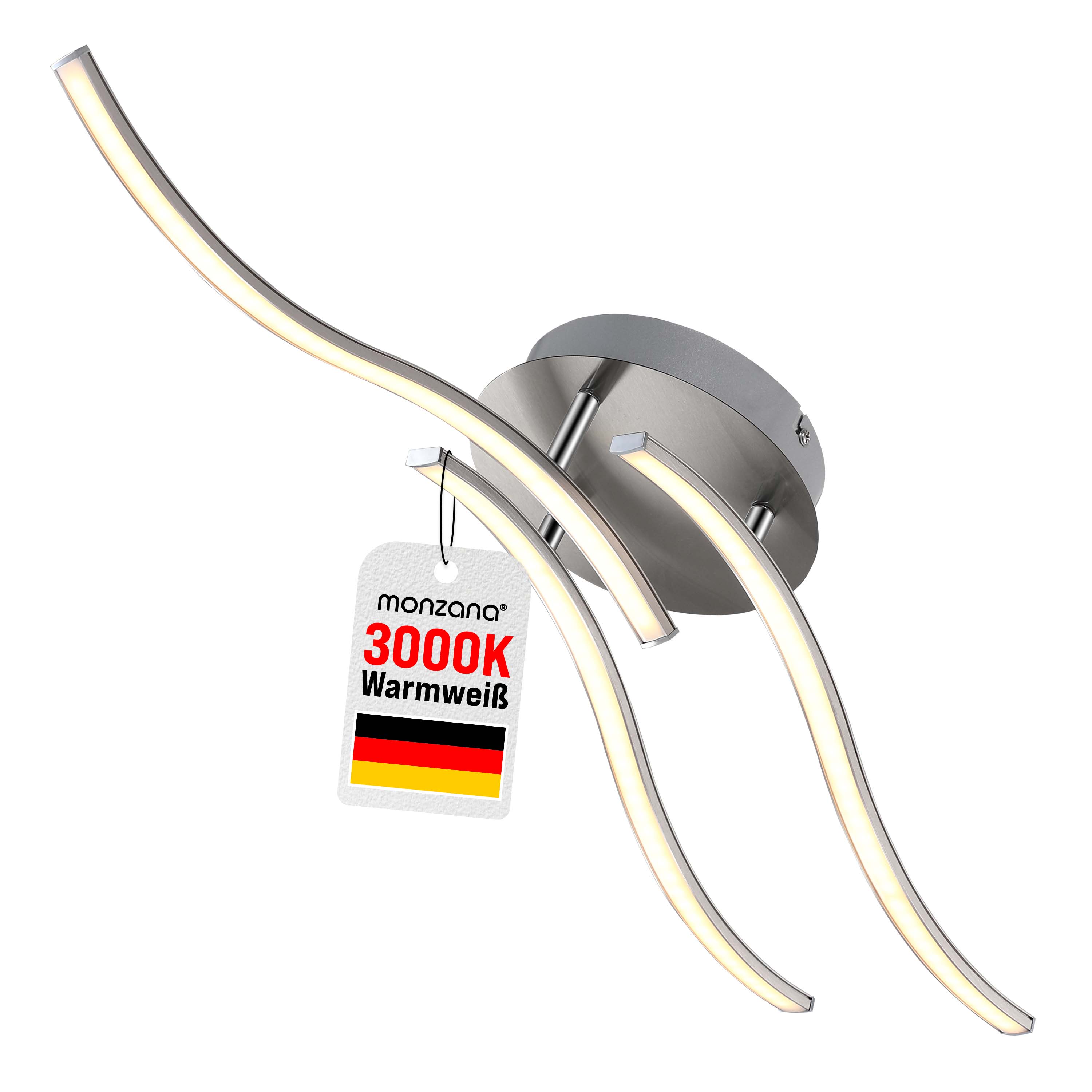 monzana LED Deckenleuchte Tripple bolge 3-flammig – Bild 2