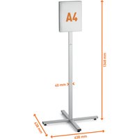 DURABLE Infoständer INFO STAND OUTDOOR, DIN A4, grau