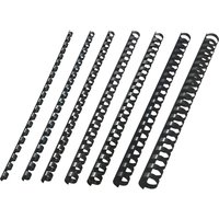 LEITZ Plastikbinderücken, DIN A4, 21 Ringe, 16 mm, schwarz