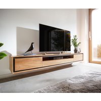 Lowboard Stonegrace 240 cm Akazie Natur 2 Türen 1 Fach 2 Schubladen Steinfurnier schwebend – Bild 2