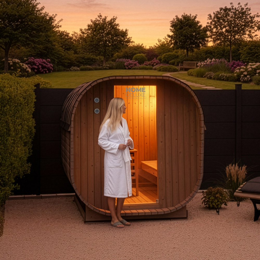 Outdoor Sauna CUBE M - 194 x 120 cm für 2 Personen – Bild 3