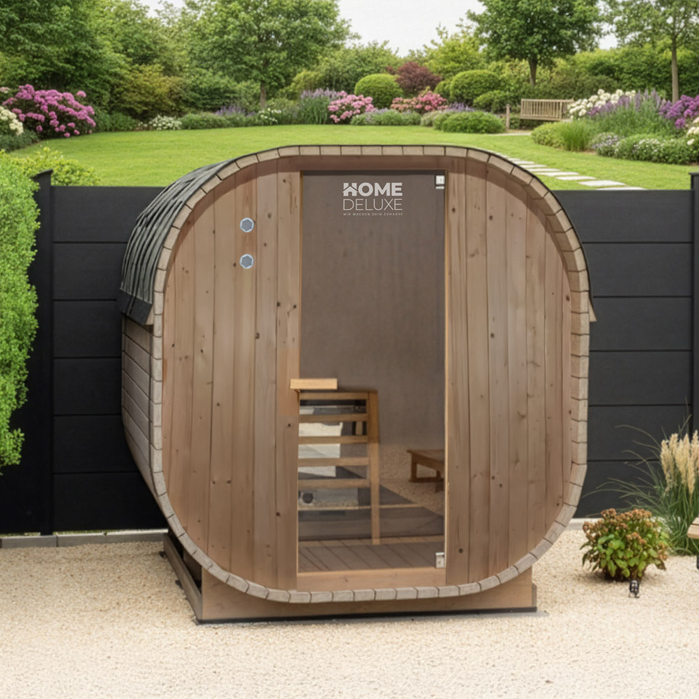 Outdoor Sauna CUBE M - 194 x 120 cm für 2 Personen – Bild 4