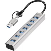 LogiLink USB 3.0 Hub, 7-Port, 7x USB-A, silber – Bild 2
