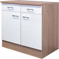 Unterschrank Samoa Weiß/Sonoma Eiche NB ca.80x85x60cm – Bild 2