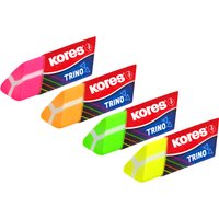Kores Kunststoff-Radierer, Trino, Neonfarben