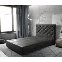 Boxspringgestell Dream-Great Mikrofaser Anthrazit Vintage 120x200 cm