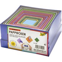 folia Geschenkboxen, Eckig, 12 Stück Größen/Farben sortiert – Bild 2