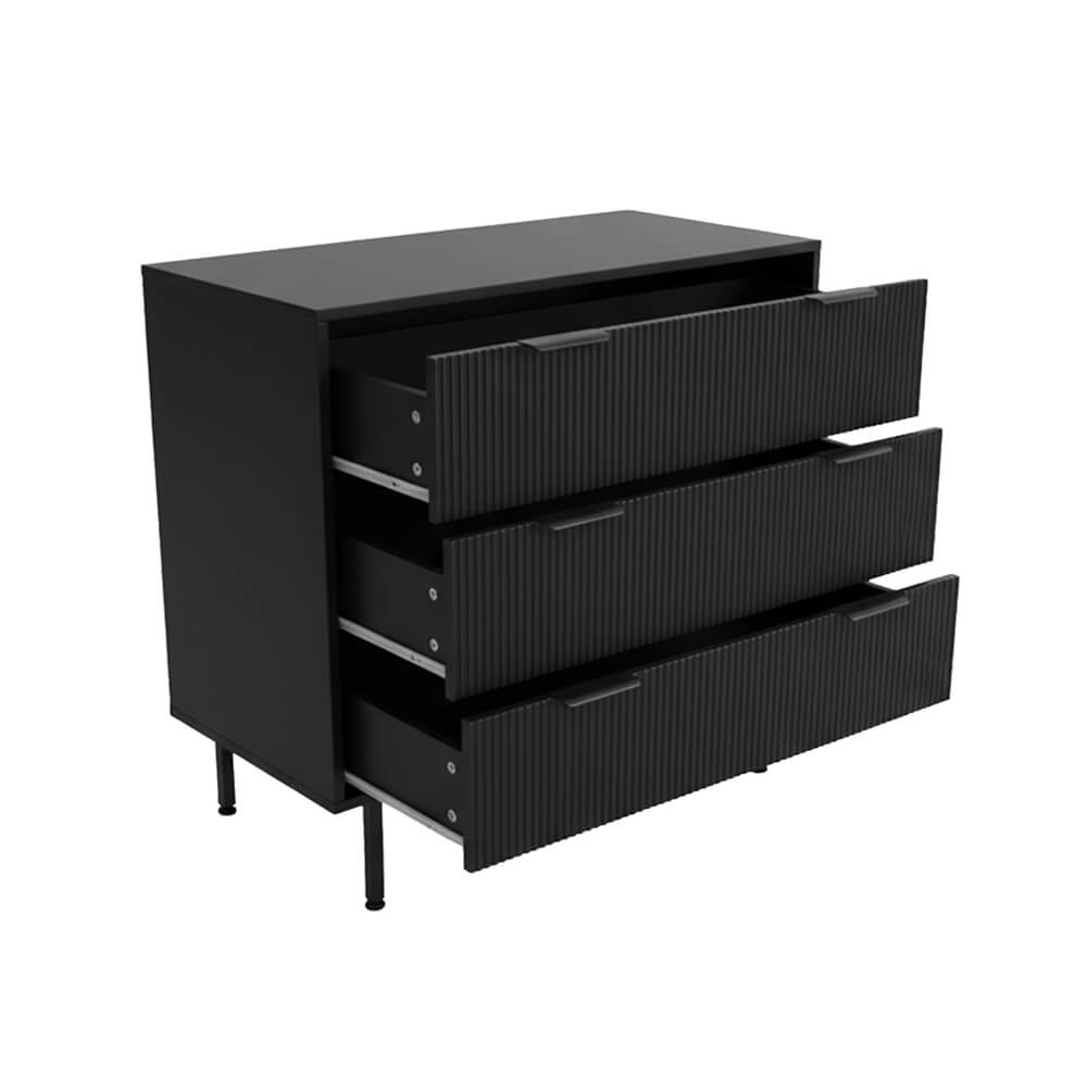 Kommode NYLA Schwarz - 90 x 80 cm – Bild 5