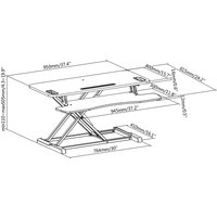 DIGITUS Sitz-Steh Workstation, höhenverstellbar 110 - 505 mm – Bild 2