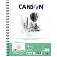 CANSON Zeichenpapierblock 1557, DIN A4, 180 g/qm, 30 Blatt