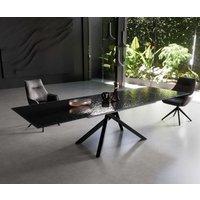 DELIFE Edge Esstisch ausziehbar schwarz