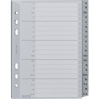 LEITZ Kunststoff-Register, A-Z, A5, PP, 20-teilig, grau