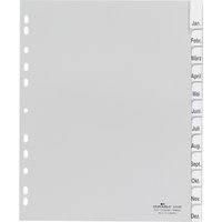 DURABLE Kunststoff-Register, A4, PP, 12-teilig, grau – Bild 2