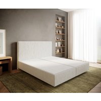 Boxspringgestell Dream-Well 180x200 cm Bouclé Creme-Weiß