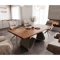 DELIFE Esstisch Edge Akazie Braun – Bild 2
