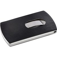 sigel Visitenkarten-Etui, Snap, Lederoptik, silber/schwarz