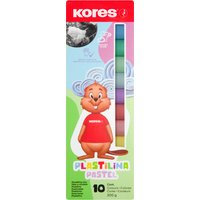 Kores Kinderknete, PLASTILINA Pastell, 10 Pastellfarben