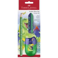 FABER-CASTELL Schreibset Dino Jumbo, grün, 3-teilig