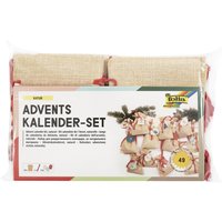 folia Adventskalender-Set, Beutel in Juteoptik, natur – Bild 2