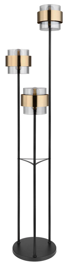 MILLEY Stehlampe goldfarben, schwarz 1, D/H: 43 x 167 cm, Glas, Metall – Bild 3