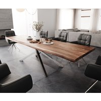 DELIFE Edge Esstisch Akazie Braun