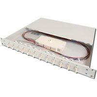 DIGITUS 19, Glasfaser LWL Spleißbox, OM4, bestückt, 12 x LC – Bild 2