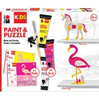 Marabu KiDS Paint & Puzzle Set Little Artist, Flamingo