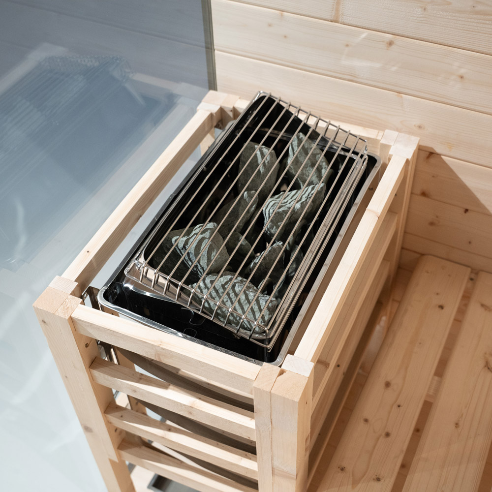 Traditionelle Sauna SHADOW L - 150 x 120 cm für 3 Personen – Bild 5