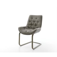 Freischwinger Taimi-Flex Bouclé Soft Schlamm Freischwinger flach Effektfinish Titan
