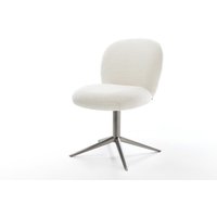 Drehstuhl Nube-Flex Bouclé Soft Beige Fußkreuz Graphit 360 drehbar Wippfunktion Taschenfederkern
