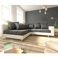 DELIFE Clovis Ecksofa Schwarz Links