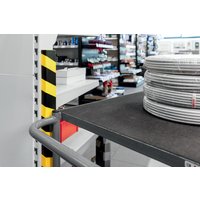 DURABLE Flächenschutzprofil S20, Länge: 1 m, schwarz/gelb