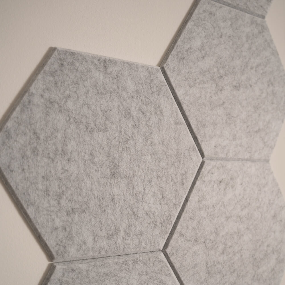 Akustikplatten Hexagon selbstklebend SILENT - 20er Set Hellgrau – Bild 6