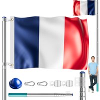 monzana Fahnenmast Alu 630cm inkl Frankreich-Flagge