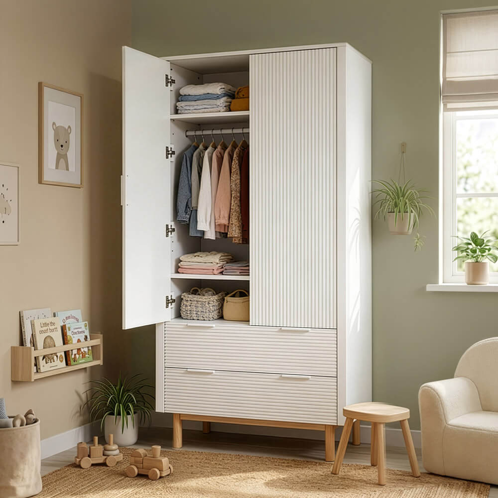 Home Deluxe 4058166441867 Kleiderschrank Weiß – Bild 3