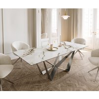 DELIFE Edge Esstisch Keramik Edelstahl