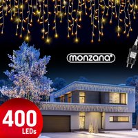 monzana® Regenlichterkette LED Warmweiß 15m