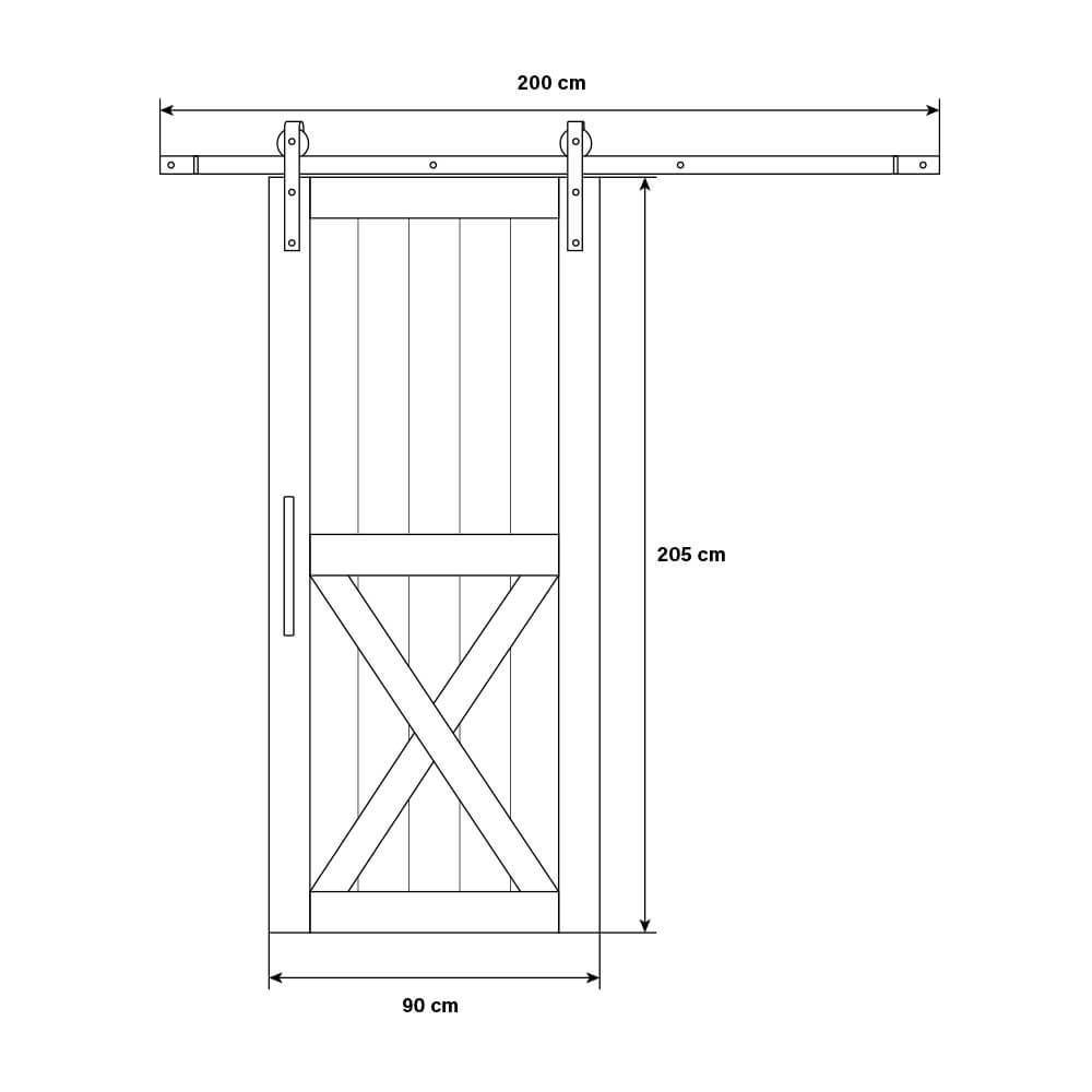 Home Deluxe 4058166248183 Holzschiebetür – Bild 3