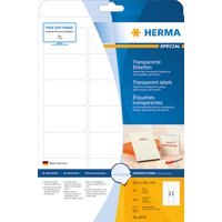 HERMA Inkjet-Etiketten, 210 x 297 mm, transparent – Bild 2