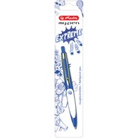 herlitz Druckkugelschreiber my.pen, blau/weiß – Bild 2