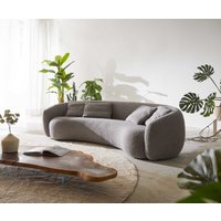 DELIFE Larna 3-Sitzer Sofa Silbergrau