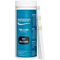 monzana Pool Teststreifen 3in1 Wassertester 150 Stück für Pool Schwimmbad Whirlpool Spa chemisch pH Chlor Alkalinität