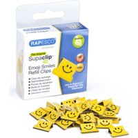 RAPESCO Dokumentenclips Supaclip 40, gelb, Smile-Motiv – Bild 2