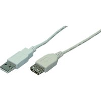 LogiLink USB 2.0 Verlängerungskabel, grau, 3,0 m
