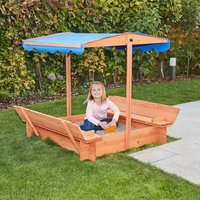 Sandkasten mit Sonnensegel BUDDELKISTE - 110 x 110 cm – Bild 2