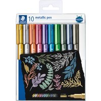 STAEDTLER Permanent-Marker Metallic, Rundspitze, 10er Etui