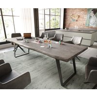 DELIFE Edge Esstisch Akazie Platin – Bild 2