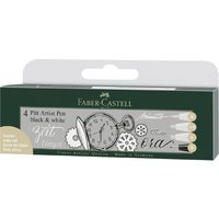 FABER-CASTELL Tuschestift PITT artist pen, 4er Etui